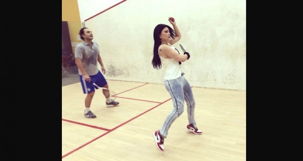 Music Nation - Haifa Wehbe - Playing Squash (1)