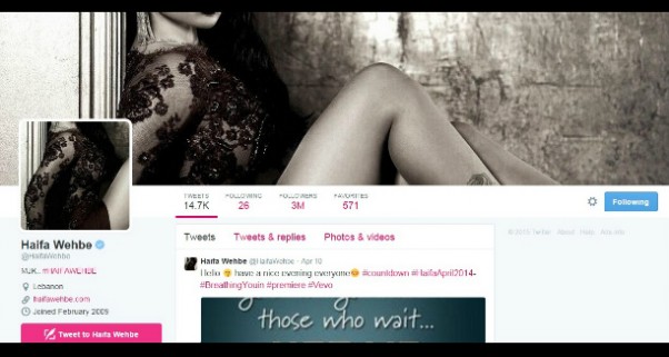 Music Nation  - Haifa Wehbe - 3 Million - Followers - Twitter (55)