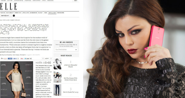 Music Nation Haifa Wehbe Elle Magazine 2