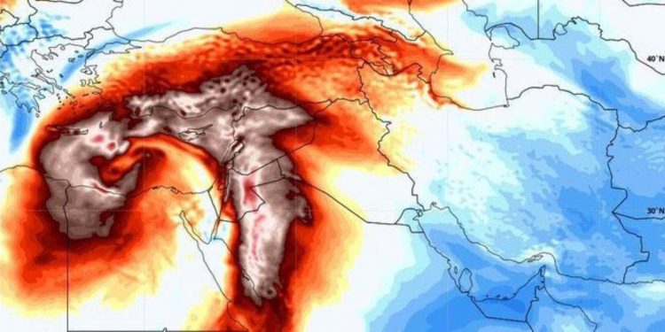 خبراء الأرصاد الجوية يحذرون من “منخفض التنين” الذي سيضرب لبنان، مصر،العراق،سوريا وغيرها