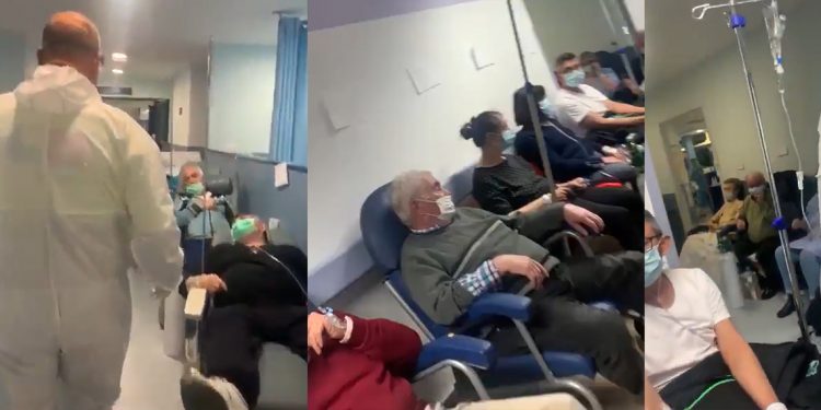 بالفيديو - مشاهد مخيفة من داخل مستشفى في اسبانيا يظهر حجم انتشار فيروس كورونا 1 بالفيديو – مشاهد مخيفة من داخل مستشفى في اسبانيا يظهر حجم انتشار فيروس كورونا