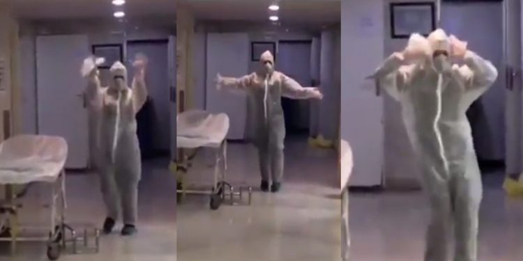 بالفيديو - ممرضة ترقص داخل قسم الحجر الصحي لفيروس كورونا في لبنان 1 بالفيديو – ممرضة ترقص داخل قسم الحجر الصحي لفيروس كورونا في لبنان