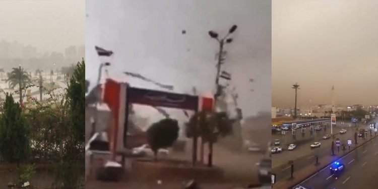 بالفيديو - مشاهد مخيفة لأضرار "منخفض التنين" في مصر 1 بالفيديو – مشاهد مخيفة لأضرار “منخفض التنين” في مصر