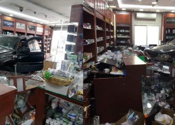 بالفيديو – لبنانية تقتحم صيدلية بسيارتها وهذه حقيقة ما جرى