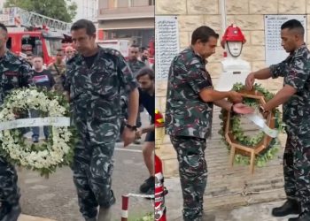 محمد رمضان يرتدي زي فوج اطفاء بيروت ويكرم شهداء انفجار المرفأ