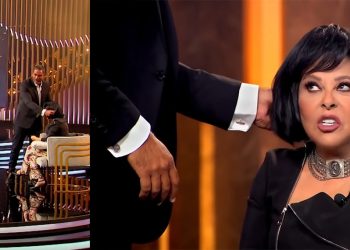 بالفيديو أمير كرارة يشد شعر إسعاد يونس على الهواء