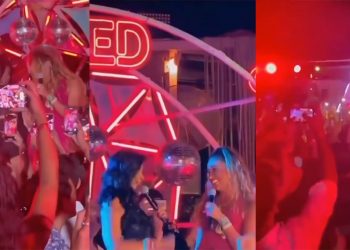 بالفيديو – روبي و دينا الشربيني تشلعان اجواء الساحل الشمالي بالرقص والغناء