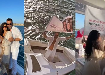 بالفيديو – ما حقيقة اهداء ماجد المصري يخت لزوجته فى عيد ميلادها