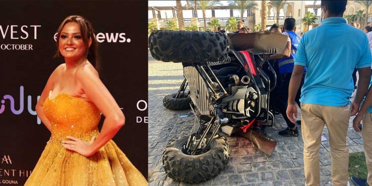 انقلاب سيارة بشرى في مهرجان الجونة ونقلها للمستشفى 1 انقلاب سيارة بشرى في مهرجان الجونة ونقلها للمستشفى