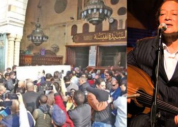 بالصور الحزن يرافق تشييع الفنان أحمد الحجار