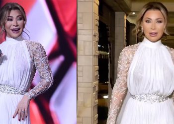 نوال الزغبي تتألق بالأبيض بحفل جماهيري في الكويت