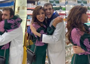 بالفيديو نجوى كرم تفاجئ أحد معجبيها في مكان عمله وتحول كذبة أبريل الى حقيقة