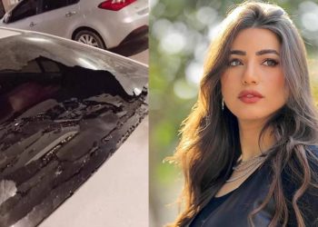 تحطيم سيارة هايدي موسى والاعتداء عليها بالألعاب النارية من قبل خمس بنات