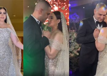 الصور الأول من حفل زفاف الفنانة بوسي و مصفف الشعر هشام ربيع