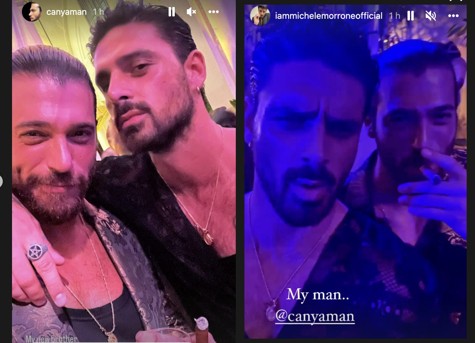 can yaman e michele morrone amici insieme ad una festa dilce e gabbana a milano