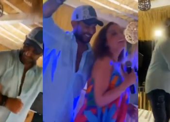 بالفيديو أنغام تغني وترقص مع أحمد سعد في حفله بالساحل الشمالي