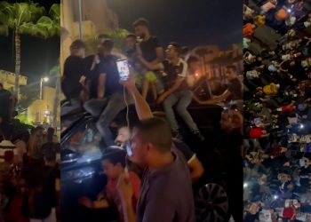 بالفيديو استقبال هستيري لمحمد رمضان في الإسكندرية والجمهور يتسلق سيارته