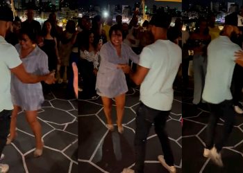 بالفيديو شيرين تشعل مواقع التواصل برقصها مع شاب على اغنيتها الجديدة