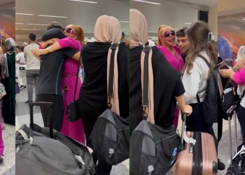 بفيديو مؤثر سوزان نجم الدين تجتمع مع أبنائها في المطار بعد غياب طويل