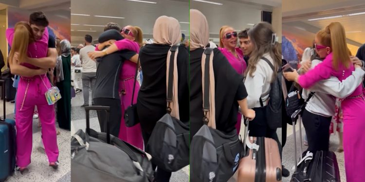 بفيديو مؤثر سوزان نجم الدين تجتمع مع أبنائها في المطار بعد غياب طويل