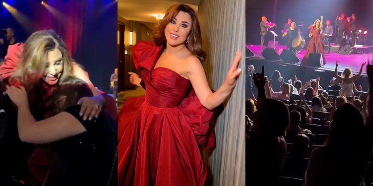 نجوى كرم تشعل اجواء في سان دييغو وموقف لافت مع معجبة على المسرح 1 نجوى كرم تشعل اجواء في سان دييغو وموقف لافت مع معجبة على المسرح