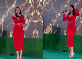 سيرين عبد النور تشعل اجواء حفل فندق فيرساتشي في دبي