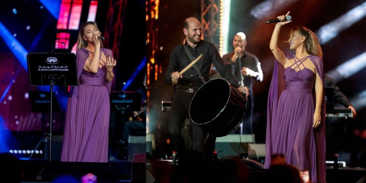 نوال الزغبي بأمسية من العمر على مسرح المجاز في الامارات