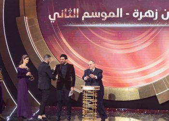 المنتج صادق الصباح يحصد جائزة افضل مسلسل في حفل جوي اووردز