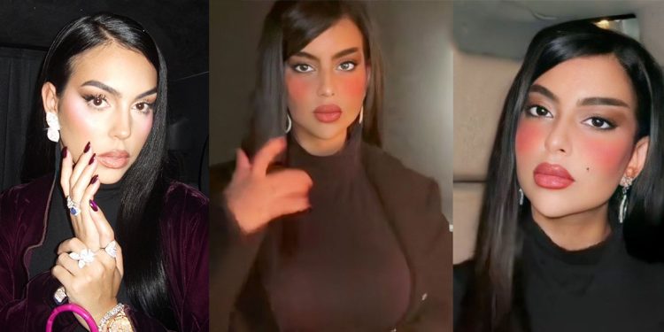 تيك توكر سعودية تثير الجدل بشبهها لحبيبة رونالدو جورجينا رودريغيز 1 تيك توكر سعودية تثير الجدل بشبهها لحبيبة رونالدو جورجينا رودريغيز