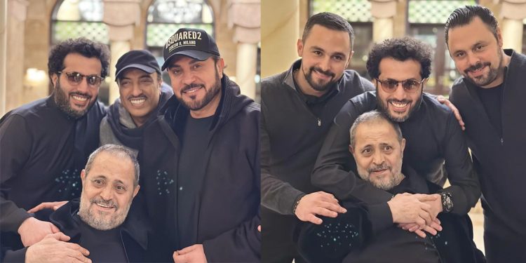 سلطان الطرب جورج وسوف وابنيه في ضيافة معالي المستشار تركي آل الشيخ
