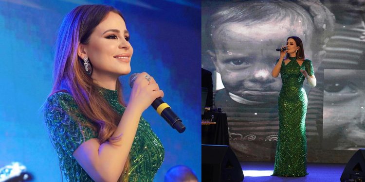 كارول سماحة تغني الأمل لأطفال مركز السرطان في الكويت
