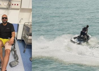 نقل جوزيف عطية الى المستشفى بعد تعرضه لحادث في البحر