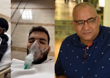 نقل بيومي فؤاد ونجله الى المستشفى بعد أزمة صحية حادة