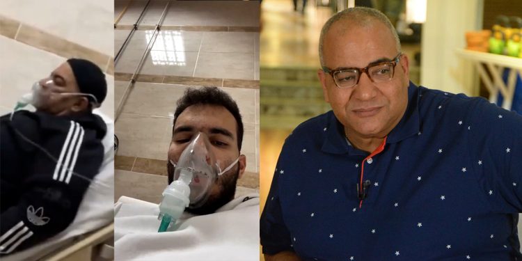 نقل بيومي فؤاد ونجله الى المستشفى بعد أزمة صحية حادة