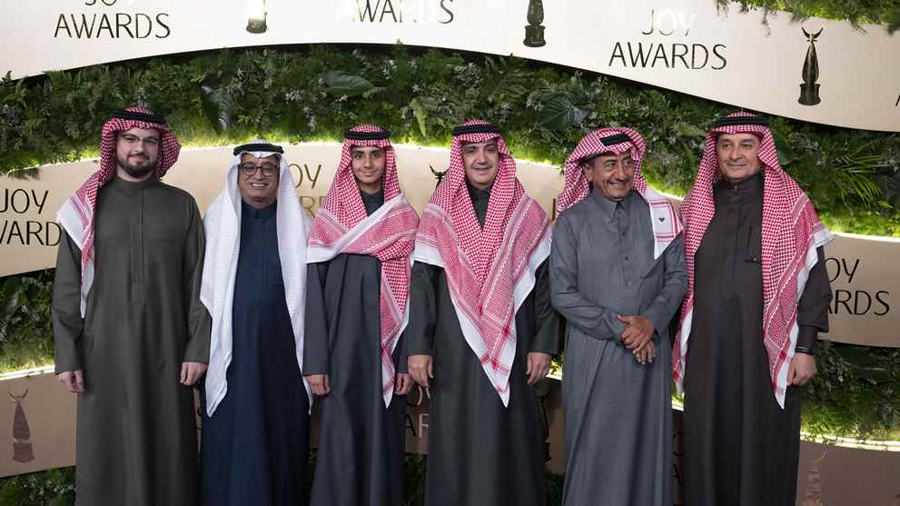 JOY AWARDS 2024 WALEED AL IBRAHIM MIDDLE NASSER AL QASSABI ALI AL HUDEITHY ABDULLAH JAMJOOM LEFT