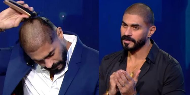 خالد سليم يقص شعره على الهواء تضامنا مع والدته المصابة بالسرطان 1 خالد سليم يقص شعره على الهواء تضامنا مع والدته المصابة بالسرطان