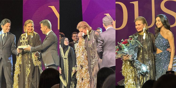 وسط تأثر كبير تكريم يسرا في مهرجان بيروت لسينما المرأة