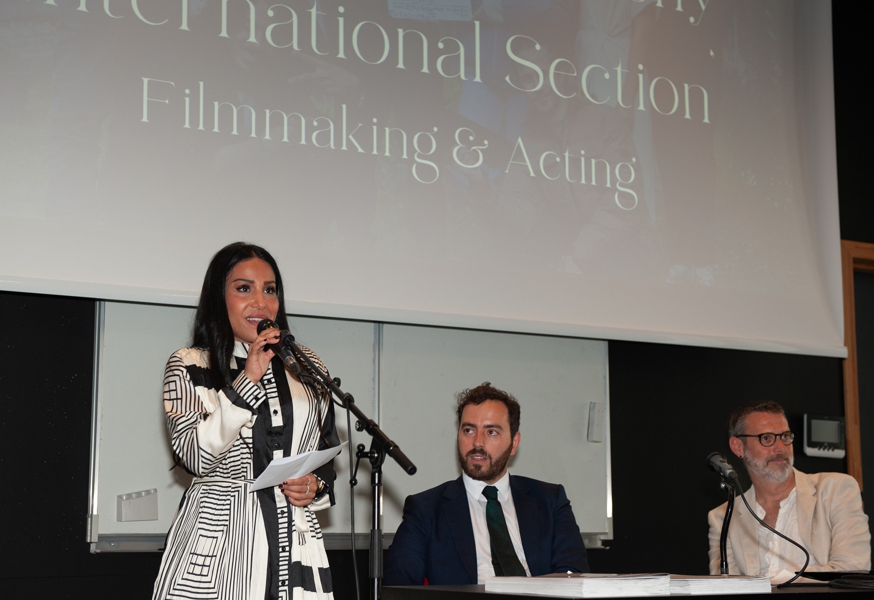 MBC ACADEMY Cannes graduation ceremony DR Maram Taweel Senior Project Manager and Head of Scholarships Program Maxime BOS Program Director at Generation 2030 Justin SHEVLIN program leader ESRA