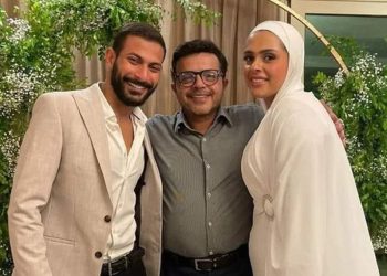 بالصور محمد هنيدي يحتفل بخطبة ابنته فريدة