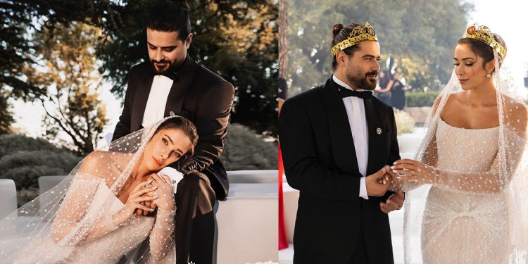 الصور الأولى من زفاف ناصيف زيتون و دانييلا رحمة