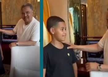 محمد عبده يشوق الجمهور لموسم الرياض بفيديو برقة ابنه