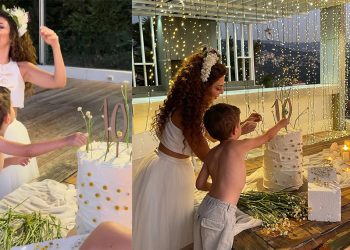 بالفيديو ميريام فارس ترتدي فستان زفافها من جديد بعد عشر سنوات