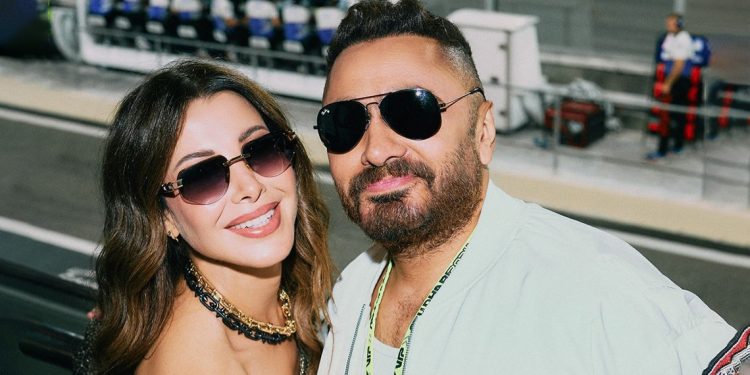 نانسي عجرم و تامر حسني يجتمعان بحفل رأس السنة في دبي