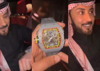 شخص يأخذ ساعة بـ425 ألف دولار من ماجد المهندس بعد حفله ويتصدر الترند
