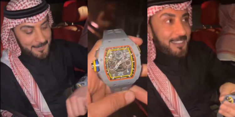شخص يأخذ ساعة بـ425 ألف دولار من ماجد المهندس بعد حفله ويتصدر الترند 1 شخص يأخذ ساعة بـ425 ألف دولار من ماجد المهندس بعد حفله ويتصدر الترند